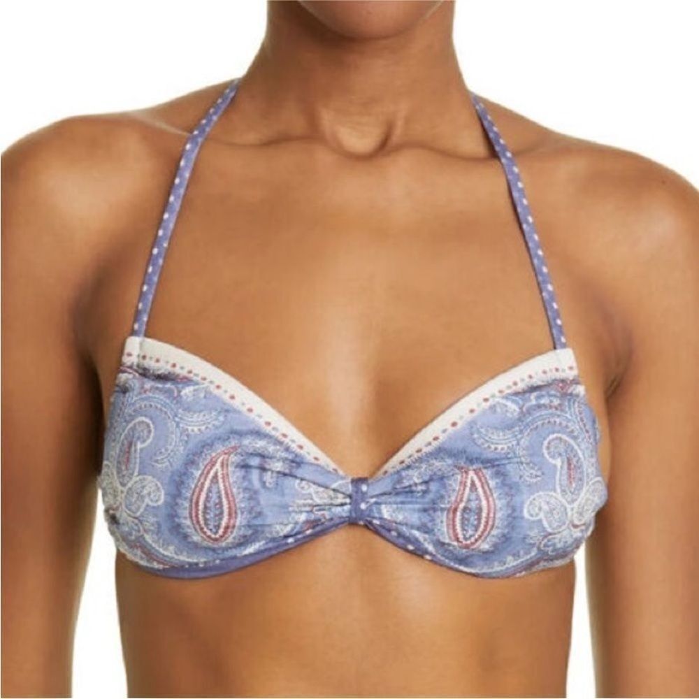 Zimmermann NWT Vitali Halter Bikini Top in Blue
Paisley Size 6/8